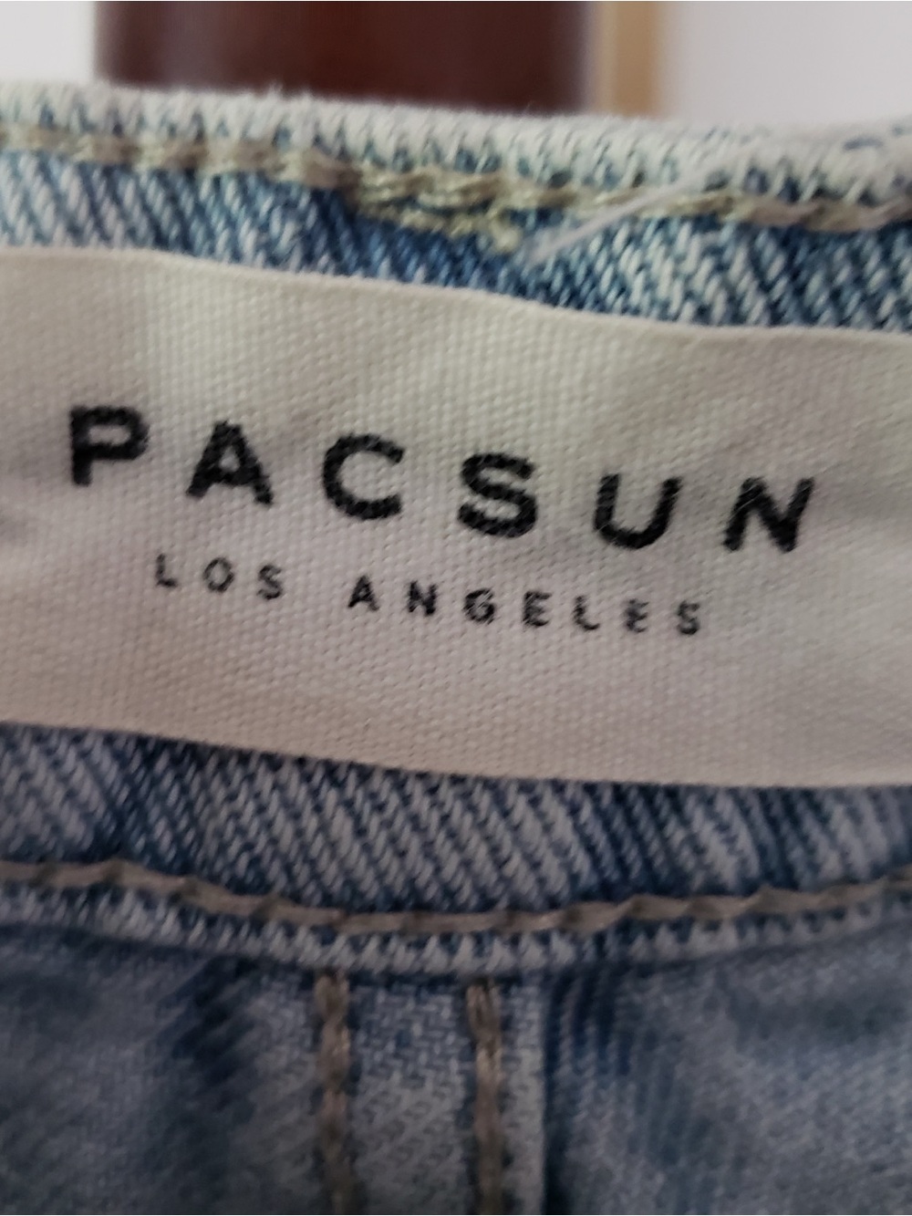 PacSun Light Blue High-Rise Button-Fly Denim Shorts - Picture 2 of 5